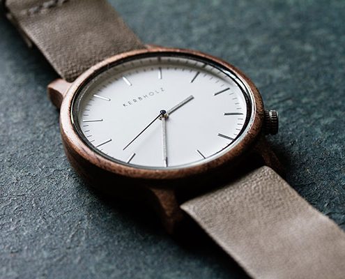 kerbholz - uhr aus holz - holzuhren